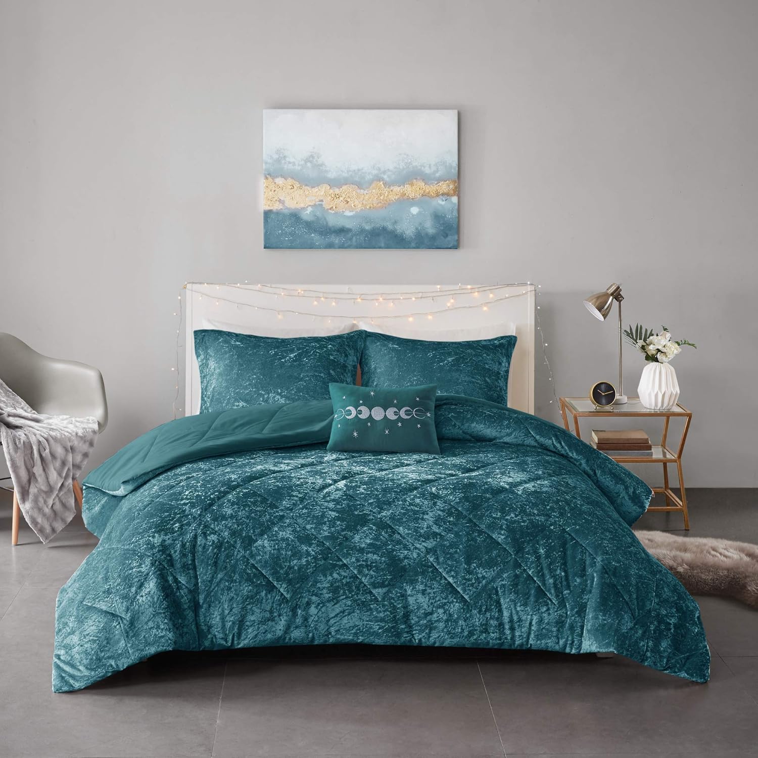 Intelligent Design Felicia Luxe Comforter Velvet Lush Double Sided
