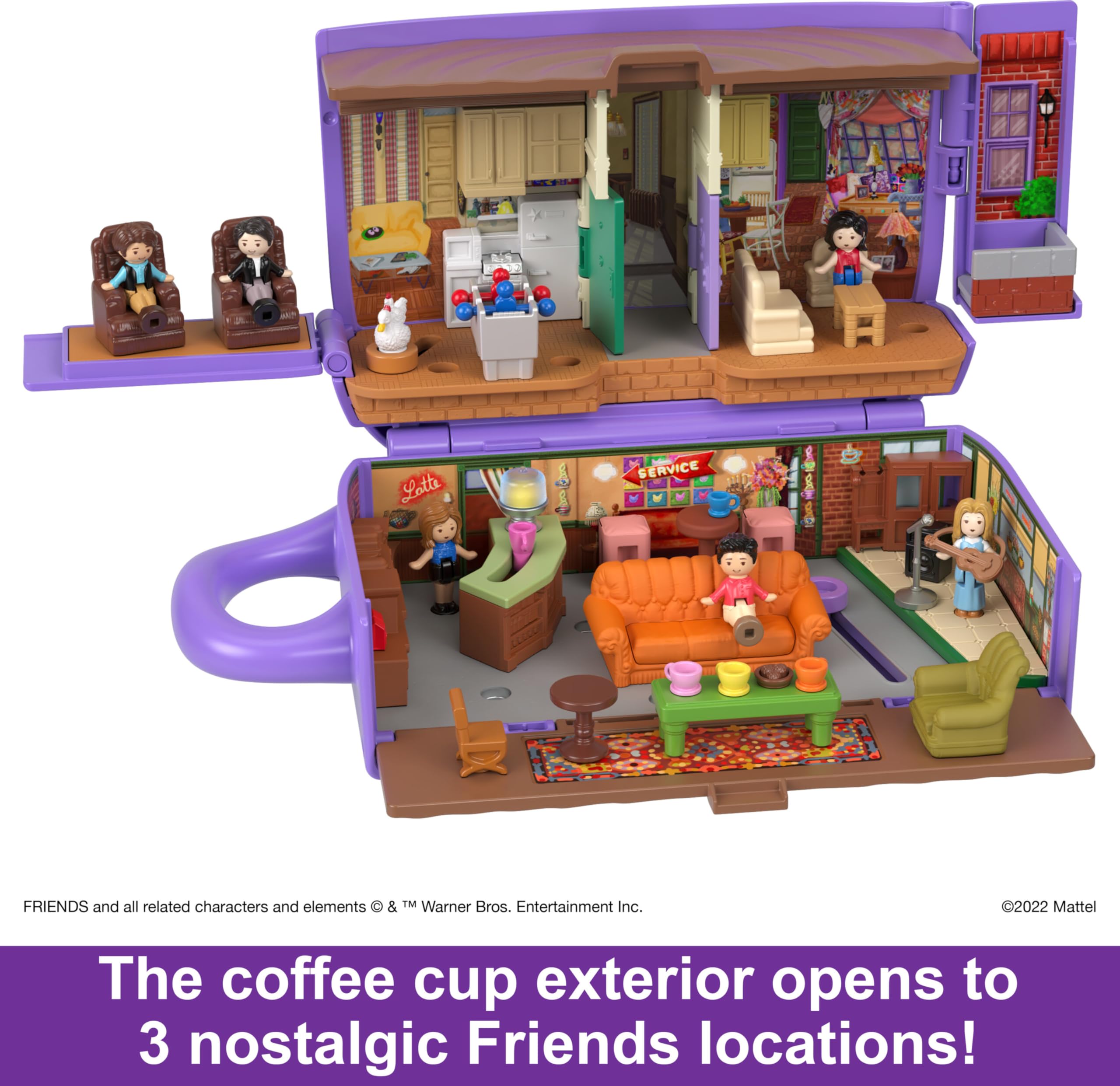 Polly Pocket Playset, Friends Compact with 6 Dolls and 9 Accessories