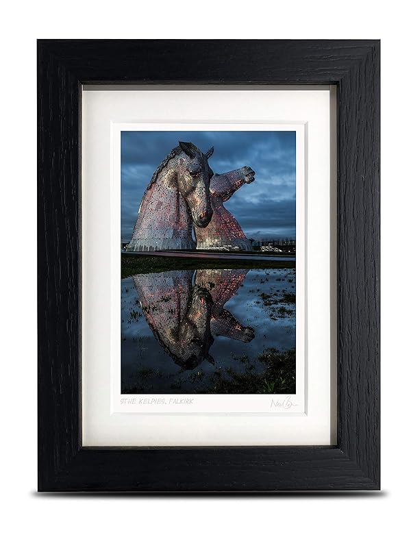 The Kelpies Falkirk Scotland 5x7 inch Framed or Unframed Scottish Fine Art Photo Print by Neil