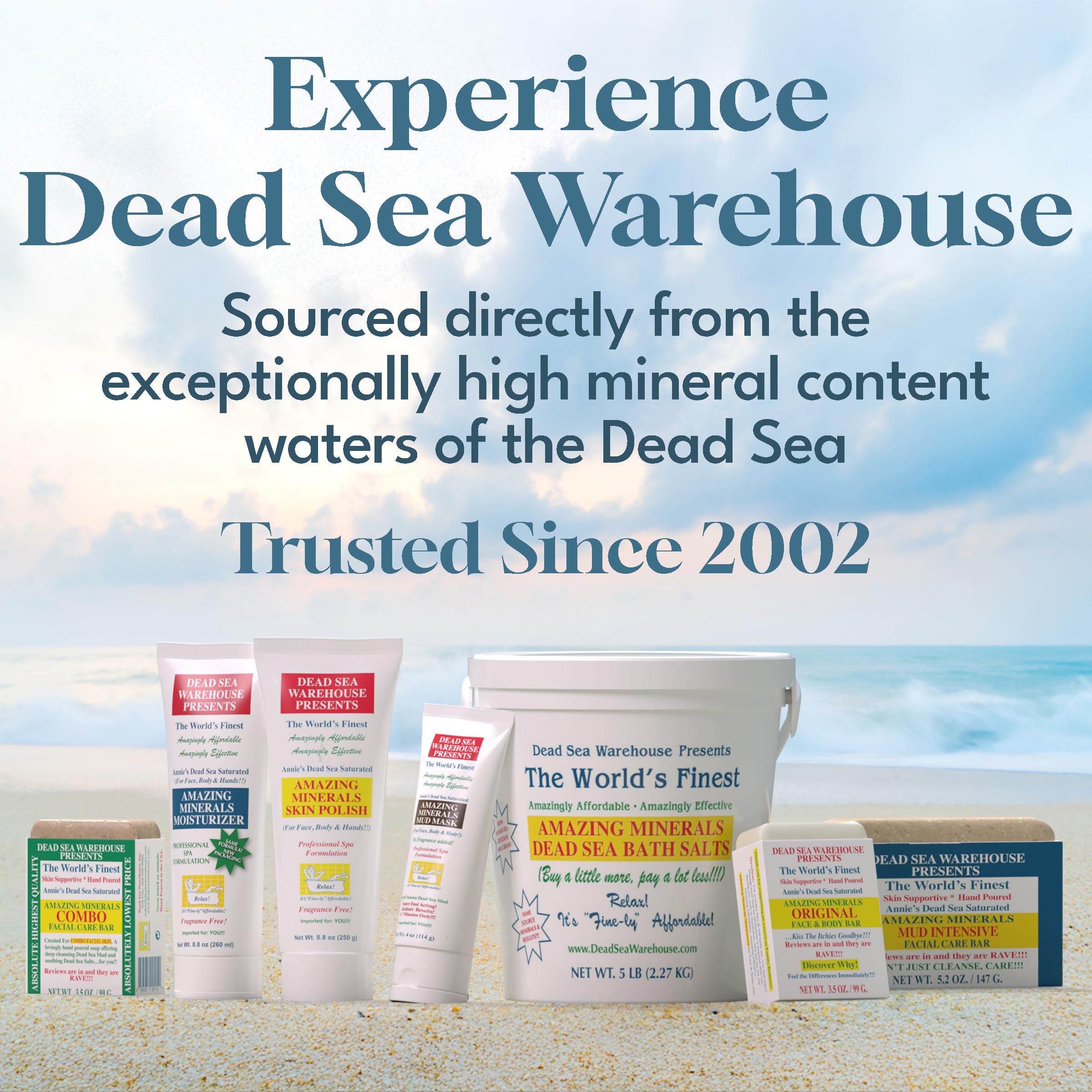 Dead Sea Warehouse - Skin Polish Dead Sea Salt Scrub - For Face, Rough Elbows, And Knees - Silky Smooth Skin, Fragrance-free - Vegan - 8.8 oz