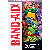 Band-Aid Brand Adhesive First Aid Bandages for Minor Cuts & Scrapes, Wound Care Featuring Nickelodeon TMNT Characters, Fun Ba