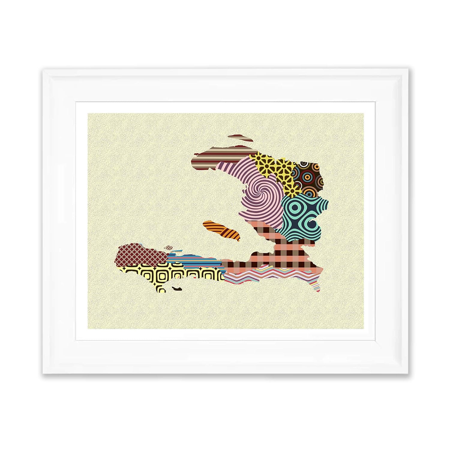 Amazon Com Haiti Map Art Print Port Au Prince Poster Caribbean Wall Decor Unframed Handmade