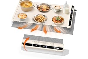 LNNIW Electric Food Warming Mat with Heat-Resistant Pad – 26X15 Inches, 6 Temperature Levels & 6 Timer Options, Child Lock fo
