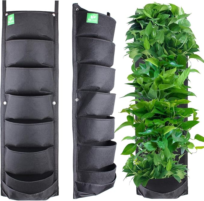 MEIWO Nuevo actualizado 7 Bolsillo Colgante jardín Vertical jardín ...