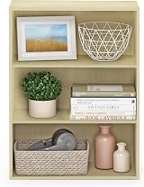 Furinno Pasir 3-Tier Book Shelf Maple 24.6 x 60.2 x 80 cm Living Room view 4