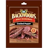 LEM Products Backwoods Cracked Pepper Jerky Seasoning, 5.6 oz Packet | Pre-Measured Seasoning and Cure for Wild Game and Domestic Meat, Seasons Up to 5 Pounds of Meat for Homemade Jerky