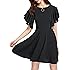 Romwe Women's Stretchy A Line Swing Flared Skater Cocktail Party Dress
