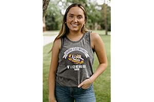 Blue 84 Women's NCAA Officially Licensed Tank Top Burnout Vintage Scholar