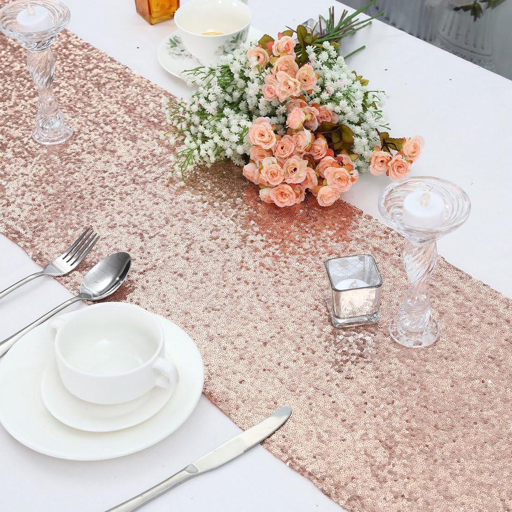 Best partydelight rose gold table runner