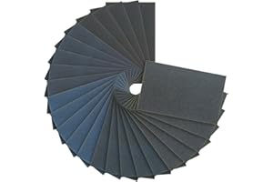 Dura-Gold Premium 5-1/2" x 9" Wet or Dry Sandpaper Sheets - 150, 220, 320, 400, 600 Grit Variety (5 Each, 25 Total) - Sanding Automotive, Woodworking Furniture, Metal Finishing, Hand Sand Block Sander