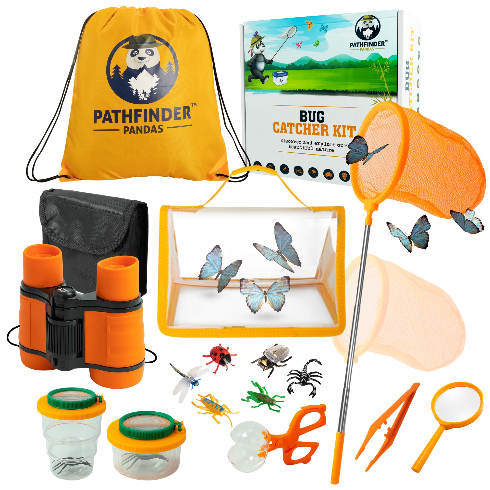 Bug Hunting Explorer Kit with Binoculars, Butterfly Net & Viewer - Educational Toys for Kids, Boys & Girls
