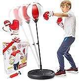 Whoobli Punching Bag for Kids and Toddler Incl Boxing Gloves| 3-10 Years Old Adjustable Kids Punching Bag with Stand| Sports 