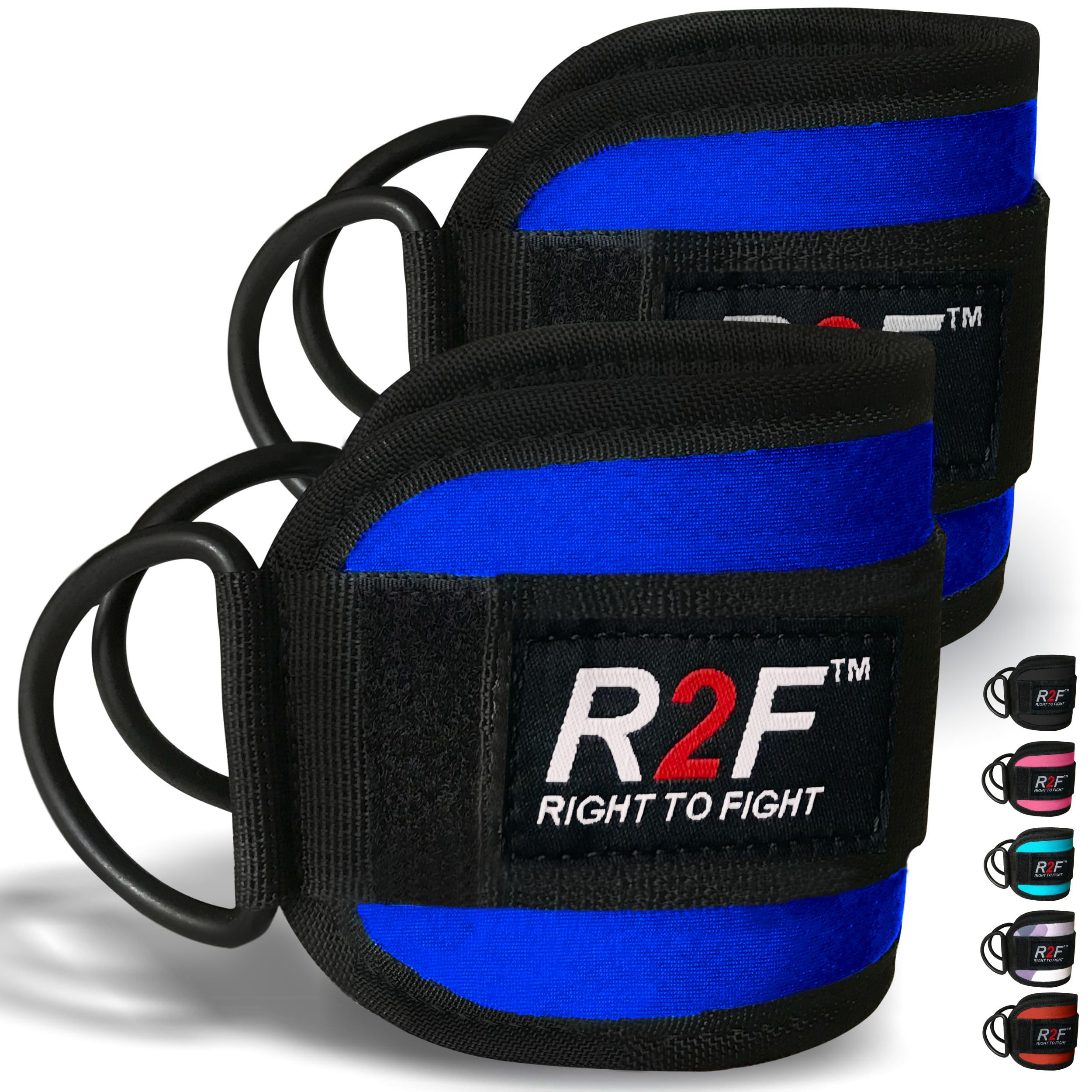 R2F Ankle Straps for Cable Machine Attachments - (Single) Fitness Straps Gym Cuffs for Kickbacks, Glute Workouts, Leg Extensions, Curls, Booty Hip Abductors Exercise for Men and Women