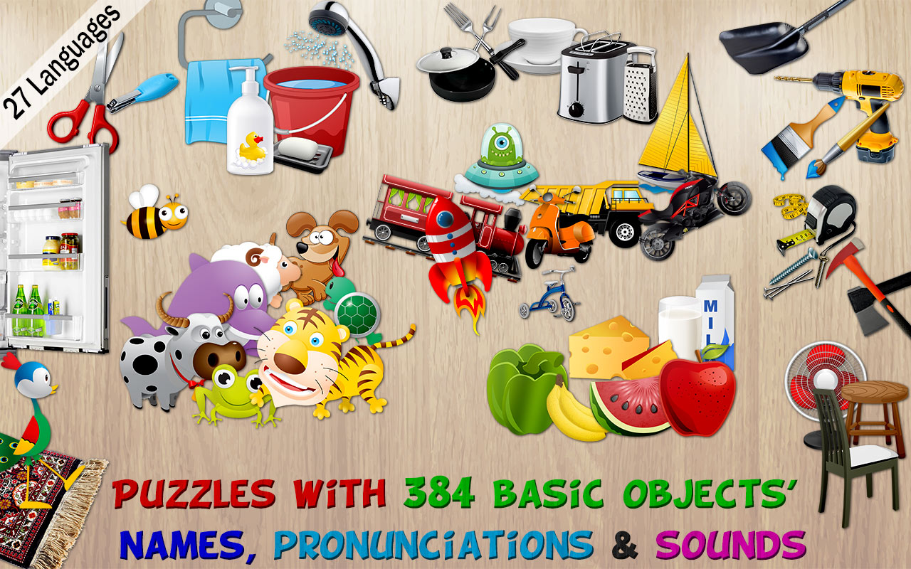 384 Puzzles for Kids educational game with children