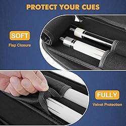 PEKREWS Pool Cue Case, Pool Stick Case 2x2 Holds 2