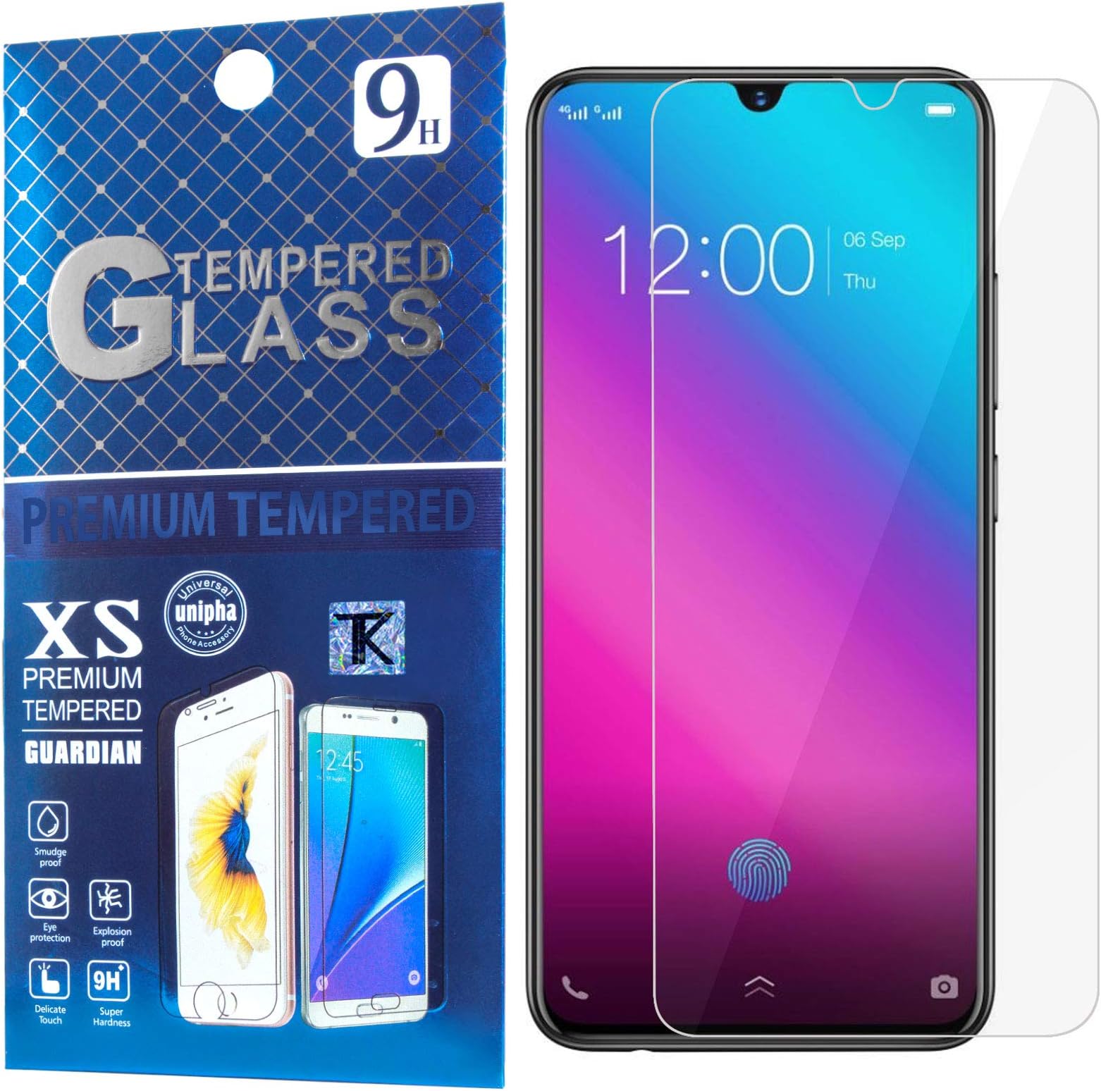 TecKraft Tempered Glass HD Clarity Screen Protector for Vivo V11 Pro with Installation Kit (Clear)