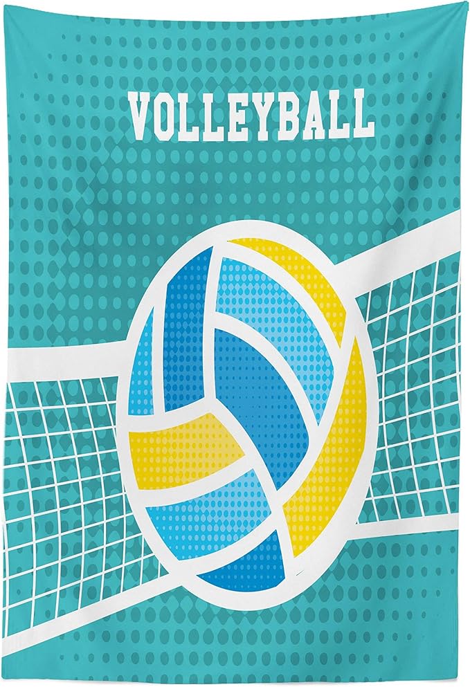 Amazon.com: Lunarable Volleyball Tapestry, Halftone Style Background