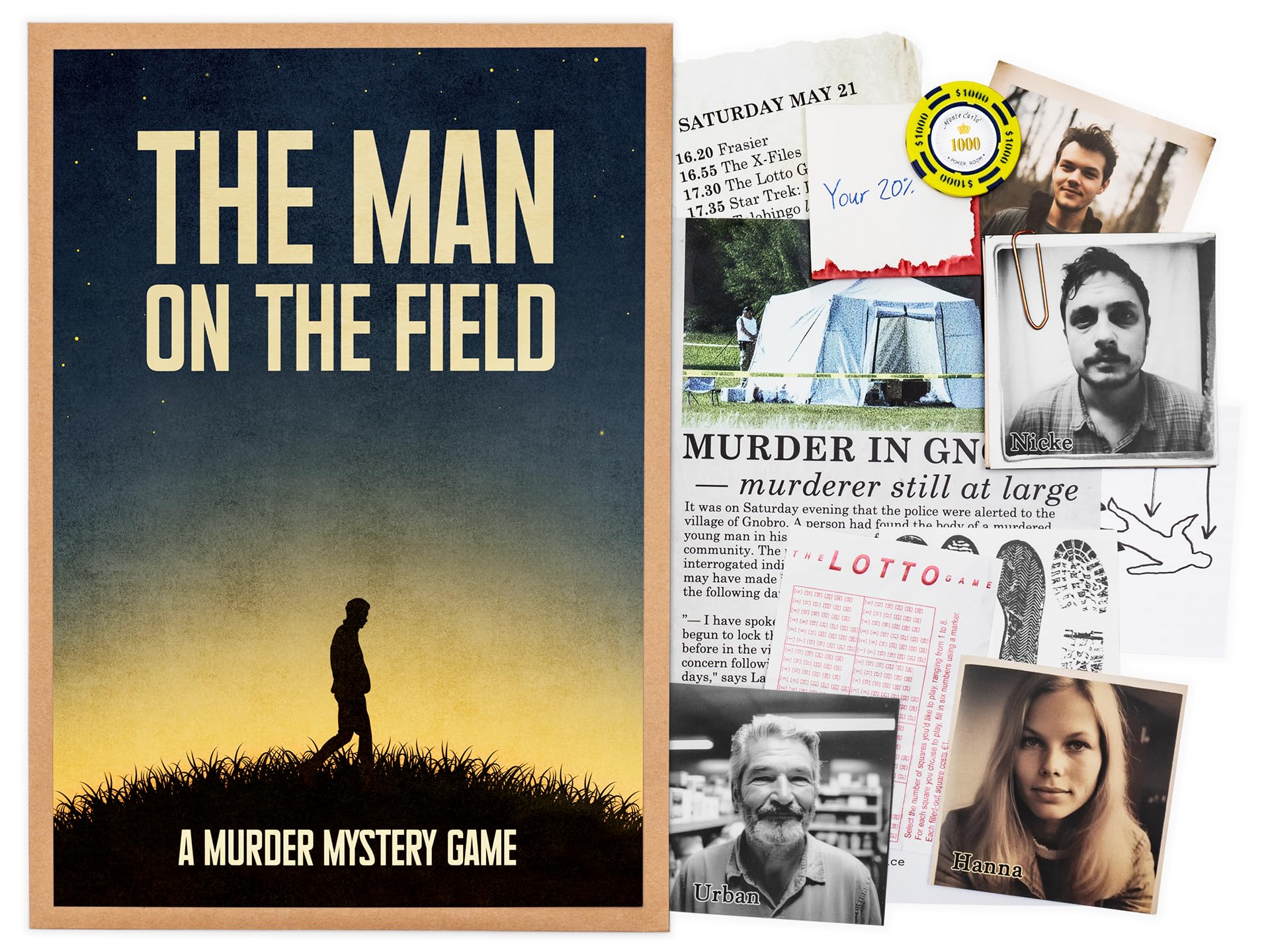Cold Case Cames – The Man on The Field – an Authentic Murder Mystery Game