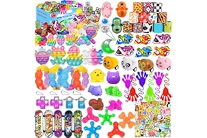 124 Pcs Party Favors for Kids 6-8 8-12, Birthday Gifts, Treasure Chest Toys, Carnival Prizes, School Classroom Party Supplies