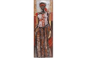 Empire Art Direct "Elegance Mixed Media Iron Wall Sculpture, Hand Painted Dimensional Metal Wall Art, Ready to Hang, 60" x 20", Large size, Home Decor for Living Room, Hallway, Bedroom