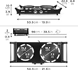 Duronic HP2BK Double Electric Hot Plate 2500W Black Portable 2 Cast Iron Hob view 3