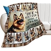 Kylora German Shepherd Blanket, Dog Throw Blanket, German Shepherd Gifts, Dogs Blankets, Dog Stuff Fleece Flannel Plush for Women Men Boys Girls Lovers Adults Soft Bedding for Sofa Bed Decor 40"X50"