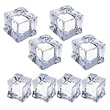 Cosmos 8 Pcs Fake Clear Acrylic Plastic Ice Cubes