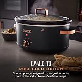 Tower Cavaletto 6.5 L Slow Cooker with 3 Heat Settings Black Rose Gold T16043BLK view 5