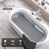 KEPLIN Premium Non-Slip Bath Mat 40x100cm 200 Suction Cups Grey view 3