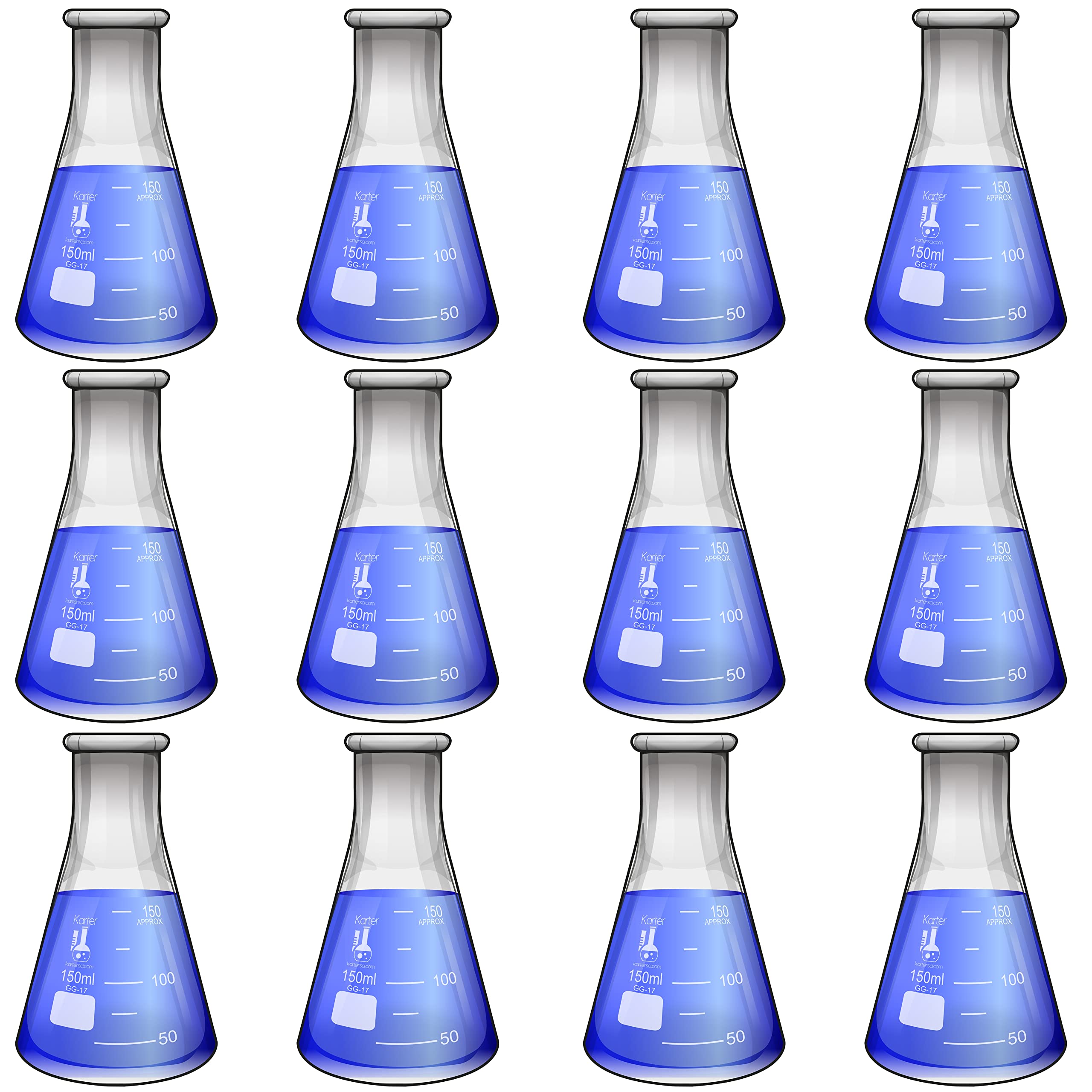 150ml Narrow Mouth Erlenmeyer Flask, 3.3