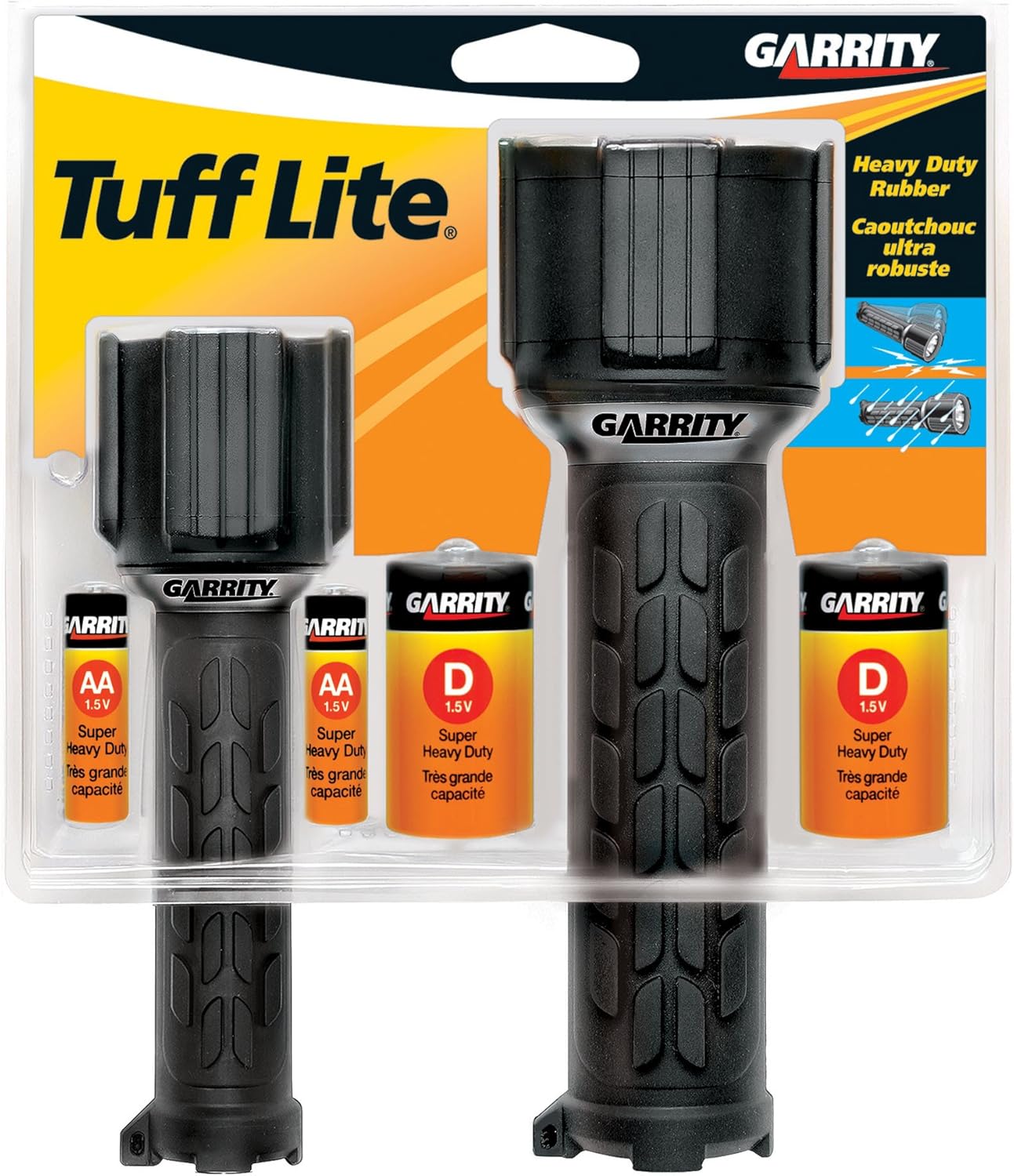 Duracell Garrity 2AA/2 D Tuff Lite Combo Basic Handheld Flashlights