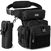 Jueachy Drop Leg Bag for Men: Tactical Thigh Bag Motorcycle Accessories Big Metal Detecting Tool Pouch Outdoor for Hiking Fishing Hunting