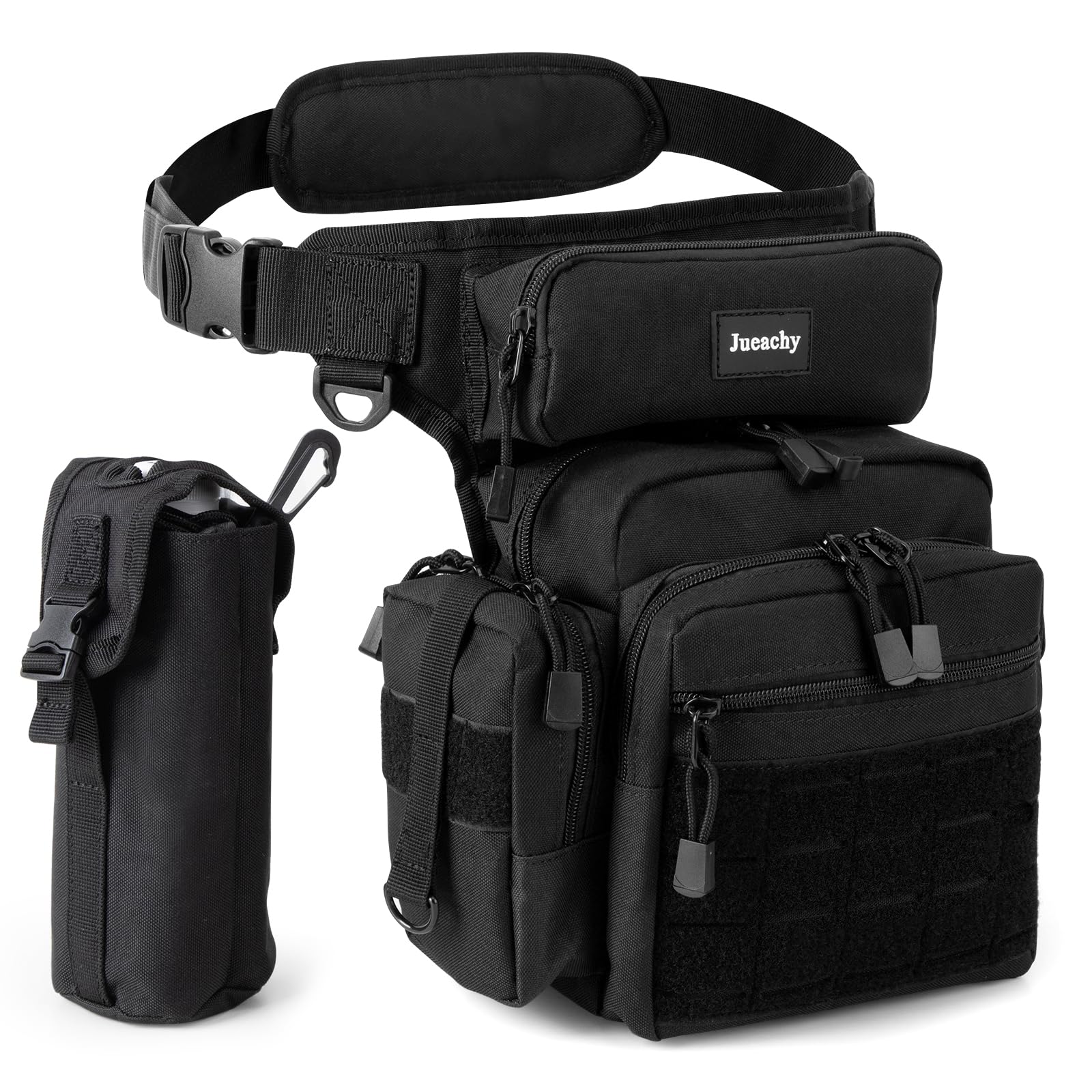 Jueachy Motorcycle Drop Leg Bag: Thigh Bag for Men - Tactical, Big Tool Pouch for Outdoor, Hiking, Fishing, Hunting, Running