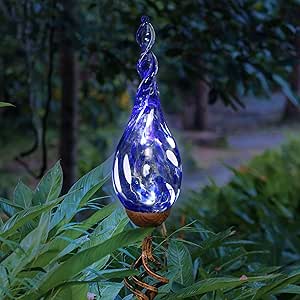 Amazon.com : Exhart Solar Garden Stake Lights – Solar Glass Blue