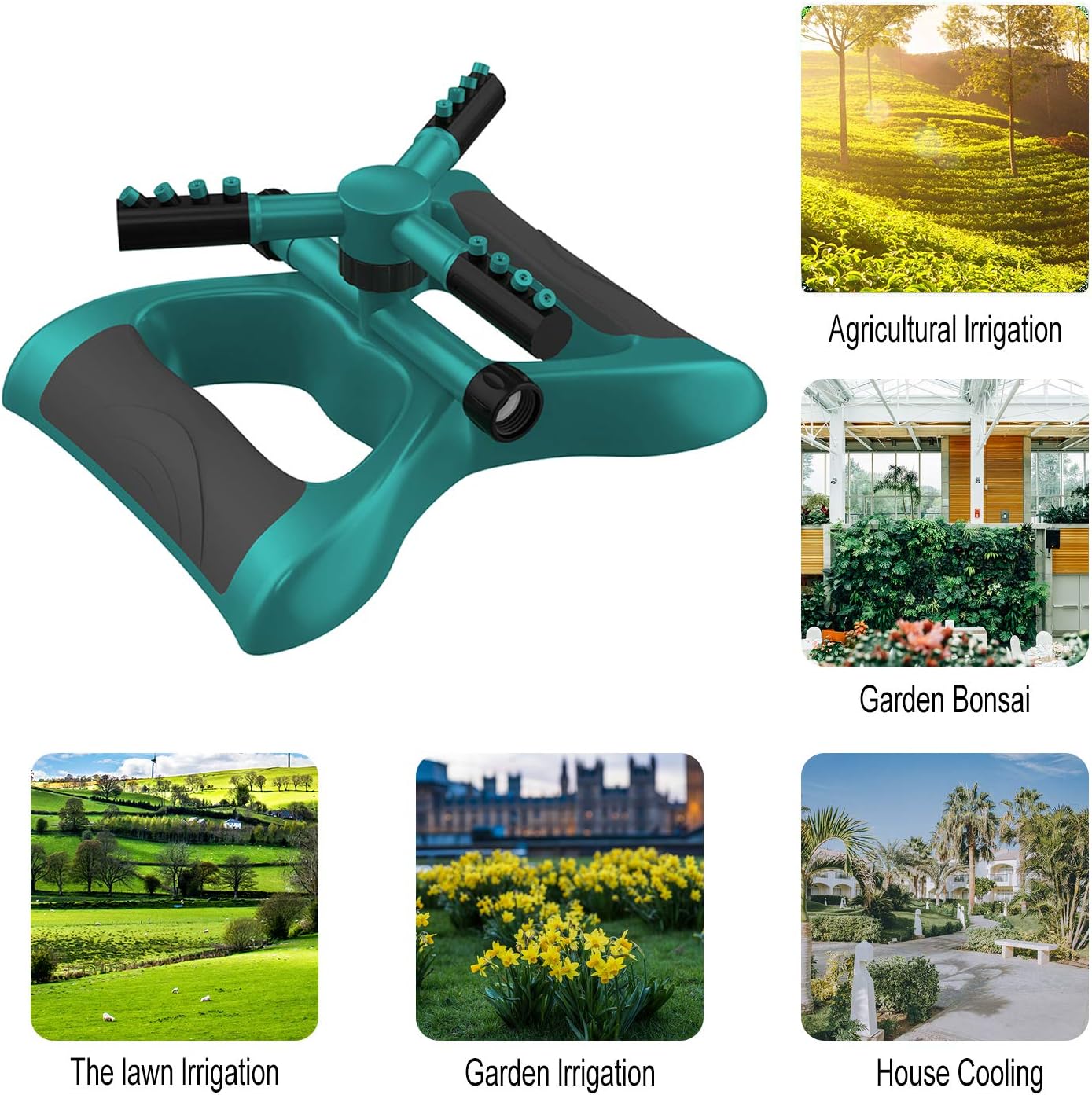 Milemont Garden Sprinkler Lawn Irrigation System 360 Degree Rotating Lawn Sprinkler Automatic Garden Water Sprinklers : Garden & Outdoor