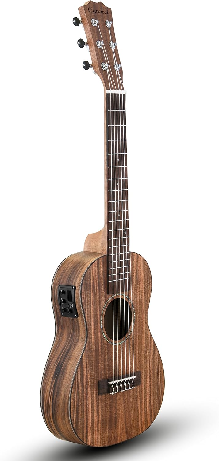 Caramel CB203G 6 String All Solid Acacia Acoustic & Electric Ukulele