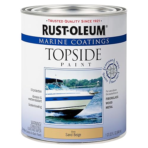 Rust-Oleum 207003 Marine Coatings Topside Paint, Quart, Sand Beige 32 Fl Oz (Pack of 1)