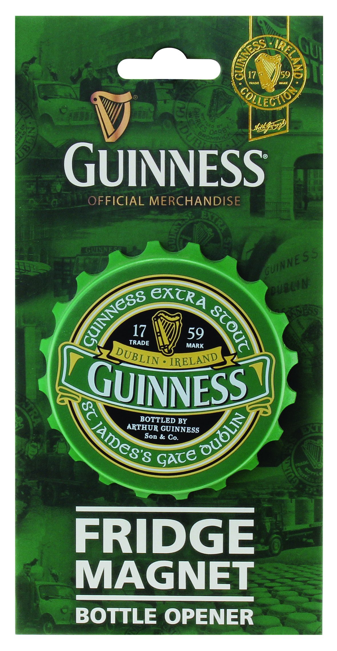 Guinness® Green Collection Fridge Magnet Bottle Opener