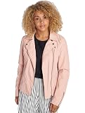 Veste Femme En Simili Cuir Biker - Style Motard - Coupe Ajustée
