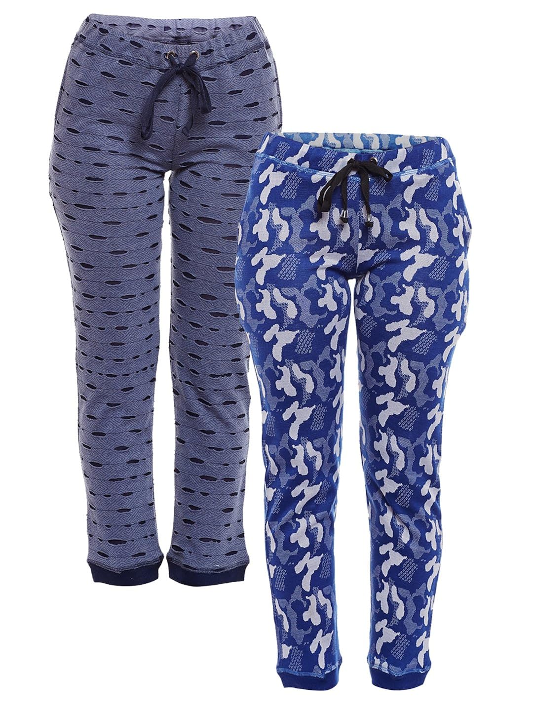 vimal multicolor cotton trackpants for women(pack of 2) (f4_arm_ryl_kf_nvy_02-p)