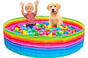 NUBUNI Ball Pit for Toddlers 47,2 in | Kids Ball Pit | Ball Pit for Baby Foldable Ball Pit | Ball Pits | Dog Ball Pit | Piscina de Pelotas para Bebes | Rainbow Pit Ball | Balls NOT Included