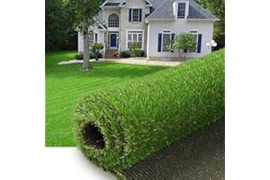 Heyroll Artificial Turf Grass 4' x 6', 1.38 Inch Realistic Artificial Grass Rug, Fake Grass Mat Thick with Rubber Backing, for Pets Dogs Garden Lawn Landscape Indoor Outdoor