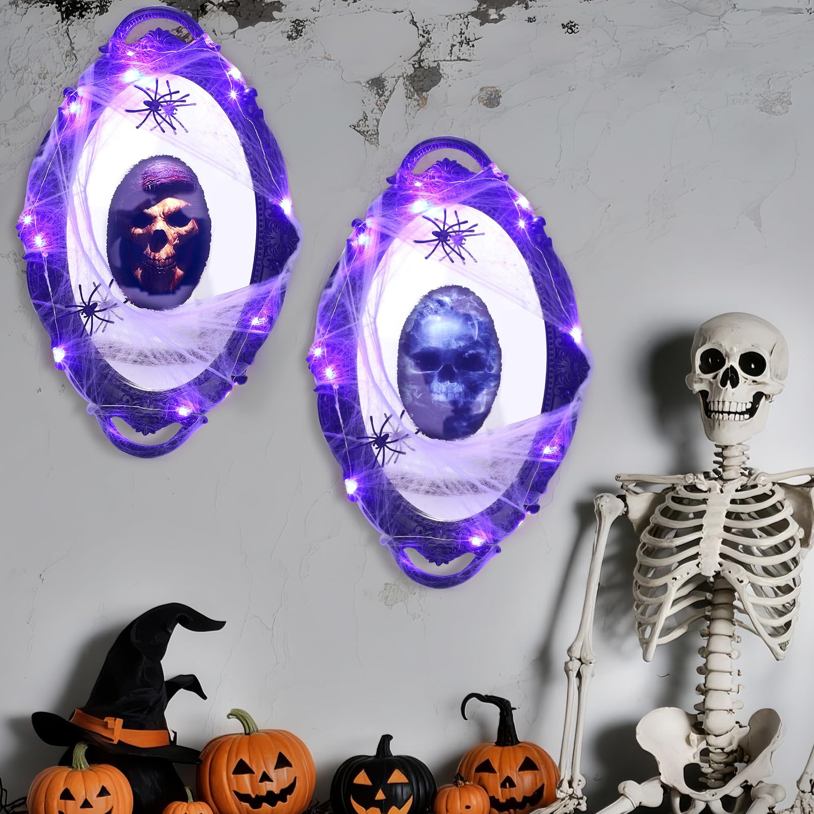 Photo 1 of Gothic Mirrors Wall Decor 15x9 in Gothic Furniture Cathedral Mirrors Goth Vintage Room Decor Rustic Spooky Decorative Mirror Wall Hanging for Bedroom Bathroom Kitchen Living Room Witchy Gifts