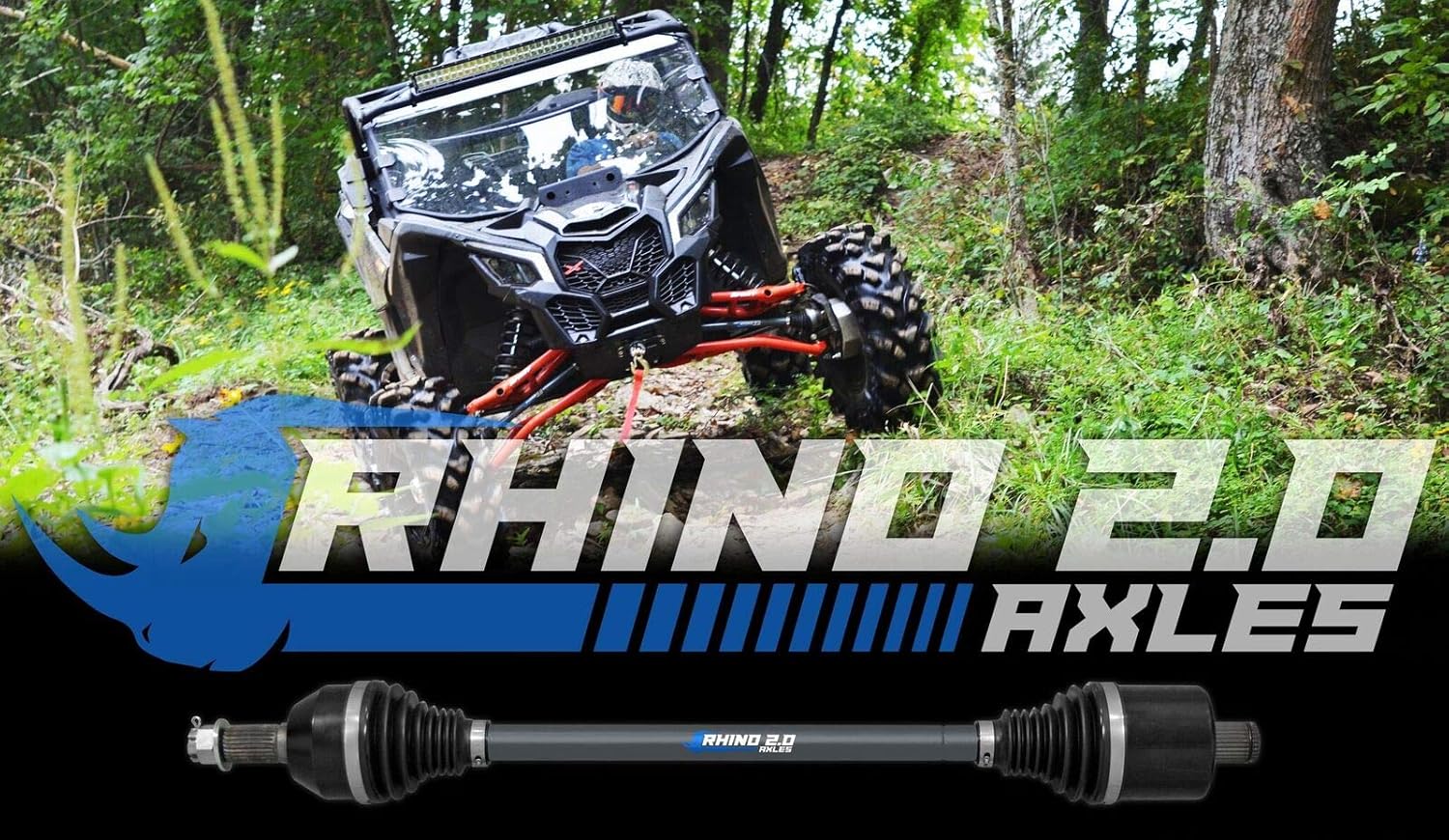 SuperATV Heavy Duty Rhino 2.0 CanAm Maverick X3 XRS Axle Front Right 2017+ Drive Train Axles