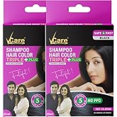 Vcare Shampoo Hair Color, Black, 25Ml