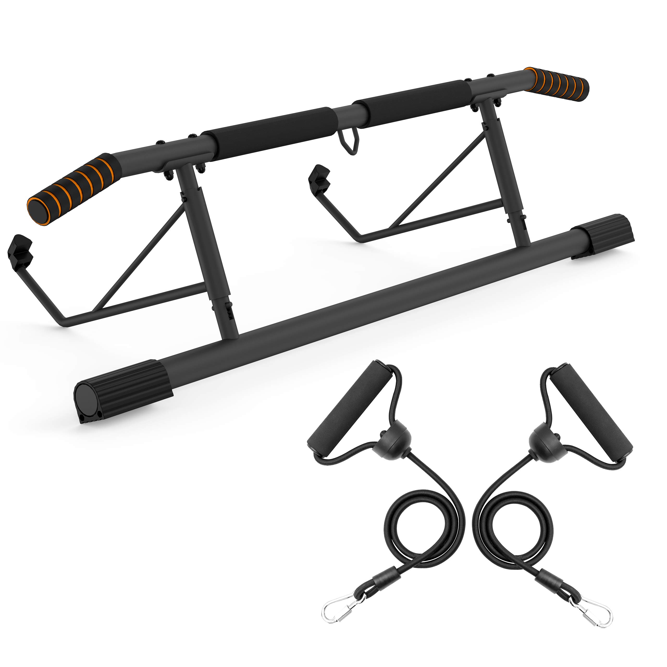 YIOFOO Doorway Pull Up Bar with Ergonomic Grip, Exercise Equipment Body Gym System No Screws Trainer, Multi-Grip Chin Up Bar & Exercise Bar & Home Workout
