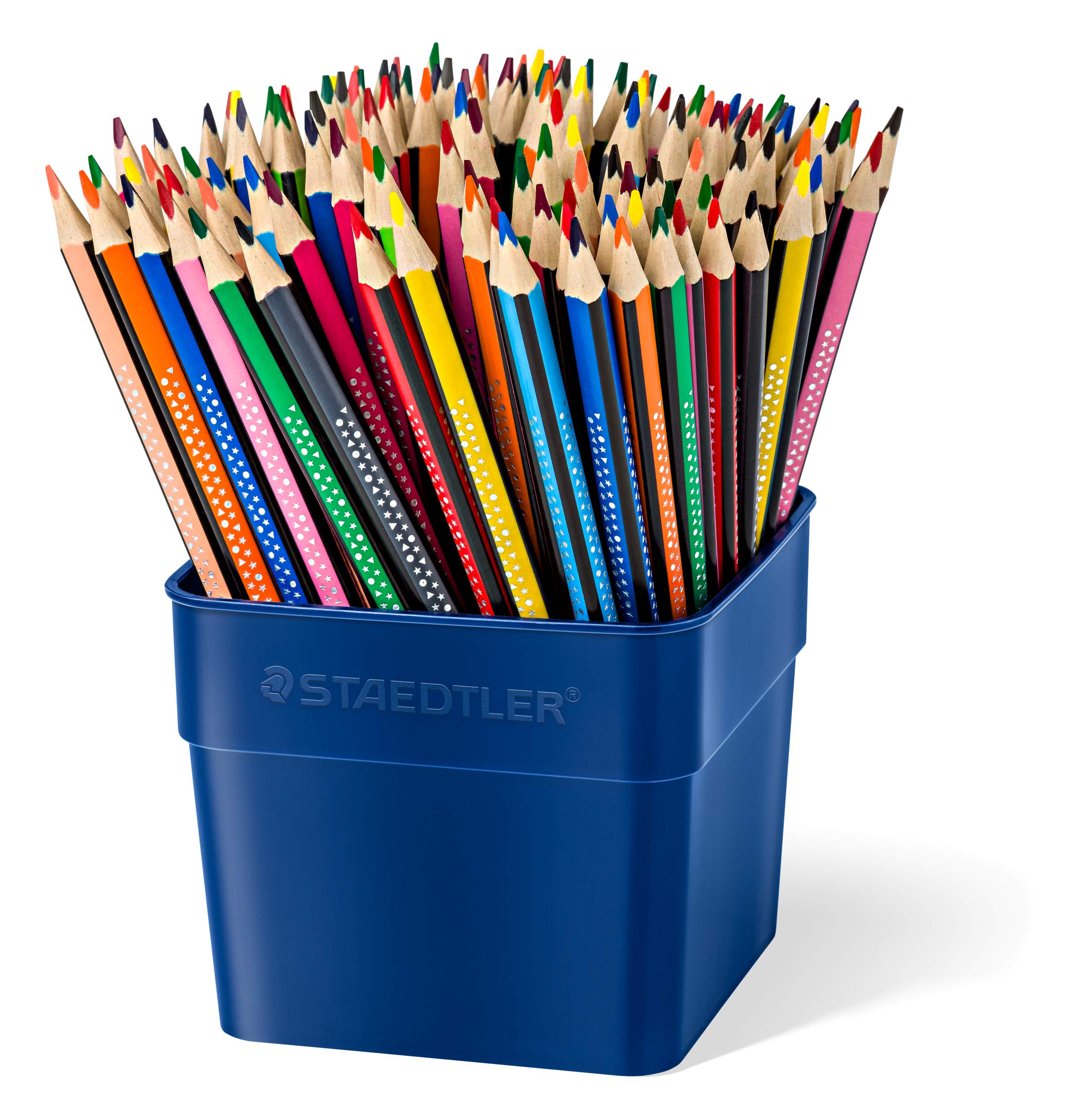 Staedtler Colouring Pencils, High Break Resistance and Ergonomic Soft Surface, Quiver with 144 Colouring Pencils in 12 Colours, 187 T144