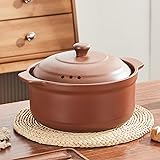 Red Zisha Unglazed Earthenware Rice Pots, Natural