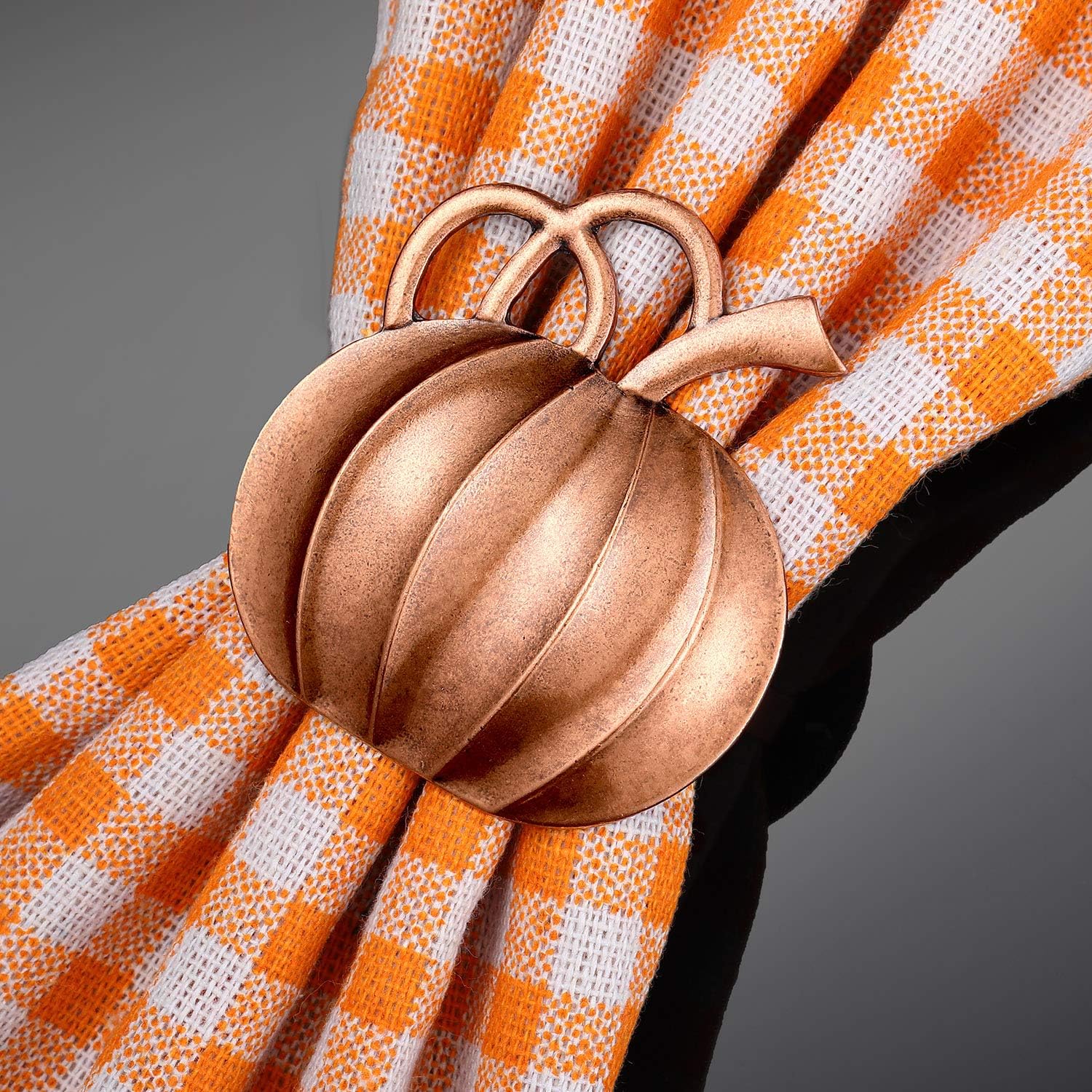 Thanksgiving Napkin Rings Pumpkin Napkin Ring Holders Fall Napkin Ring Holders Pumpkin Dinner Tables Rings for Thanksgiving, Dinner Parties, Weddings, Family Gatherings, Halloween (Bronze, 6): Home & Kitchen