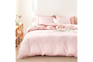 Wake In Cloud - Striped Comforter Set, Ticking Stripe Vertical Pinstripe Neutral Farmhouse Pattern Printed, Soft Lightweight 